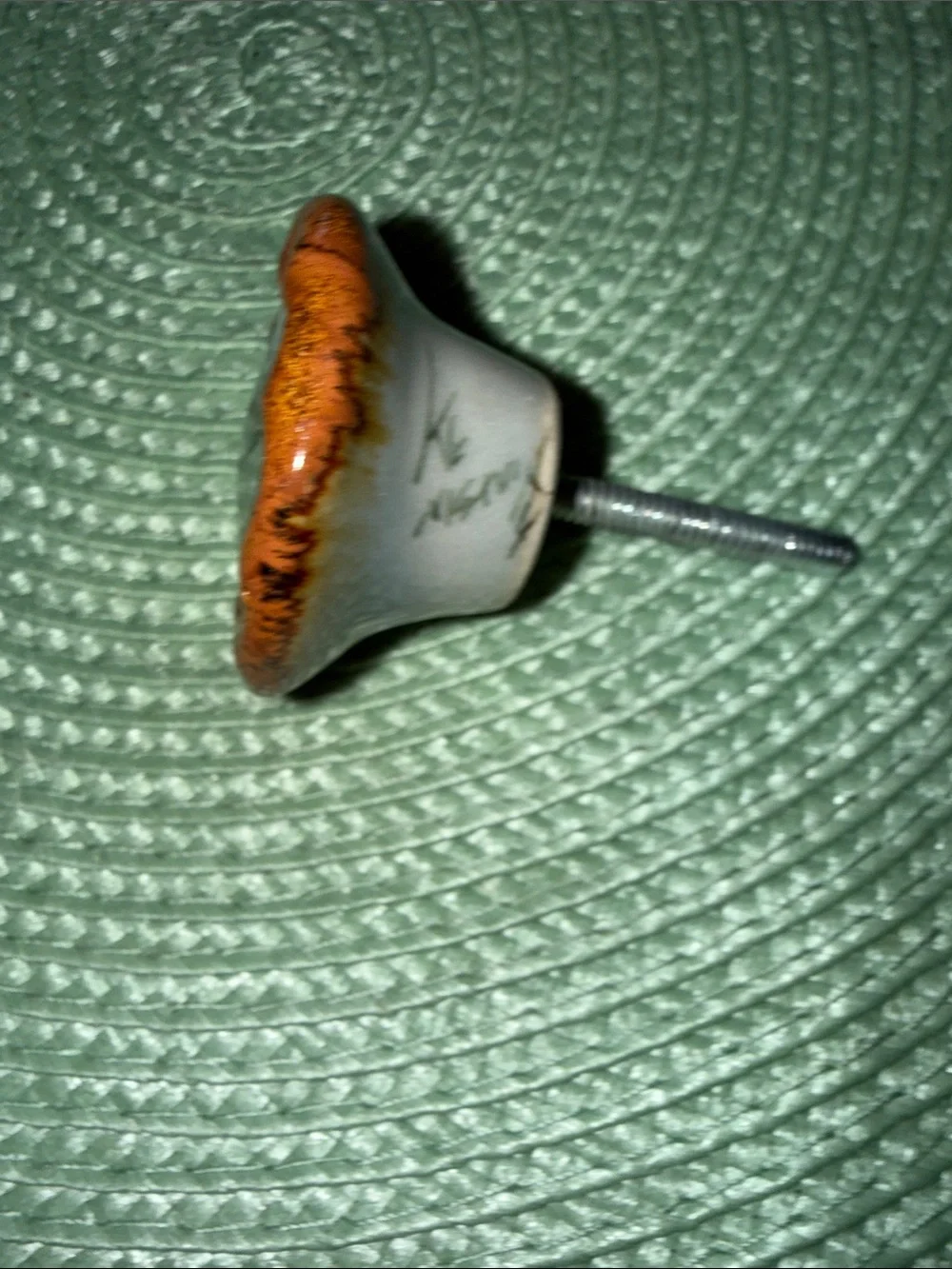 Vintage Ken Edwards signed Ceramic Bird and butterfly cabinets Knobs